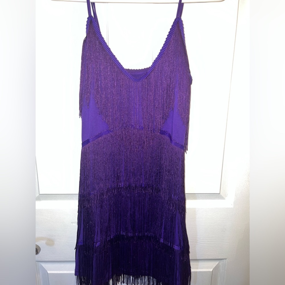 Purple fringe dress